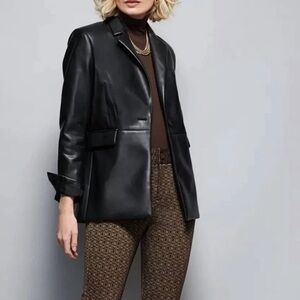 CAbi Black Leather Jacket